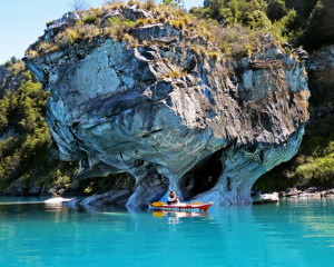 Imagen de las Capillas de Marmol en la región de Aysen