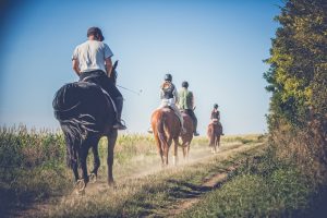imagen de un grupo de personas realizando una cabalgata