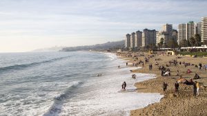 Vista panoramica de la playa de Viña del Mar