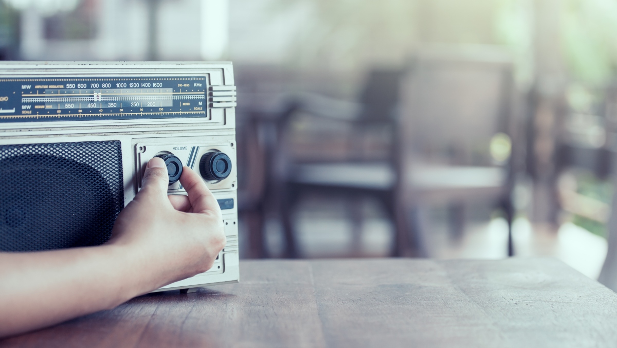 Imagen de una antigua radio