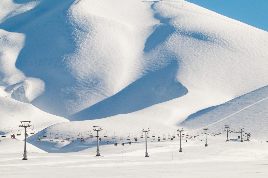 imagen de las canchas de ski de Corralco
