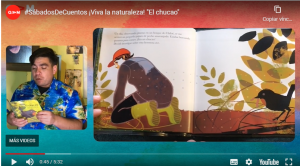 cuenta cuentos narrando la historia