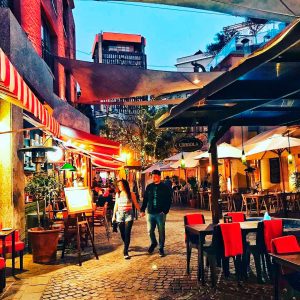 terrazas en el barrio lastarria