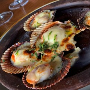 fotografía de ostiones a la parmesana