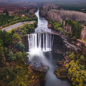 fotografía en altura de los saltos