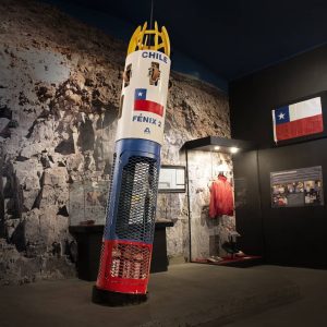 fotografía de cápsula utilizada en el rescate de los mineros