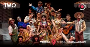 Elenco del a obra en una fotografía