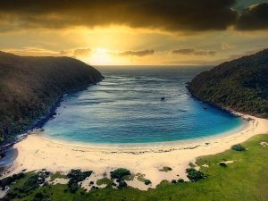 fotografía atardecer en caleta cóndor