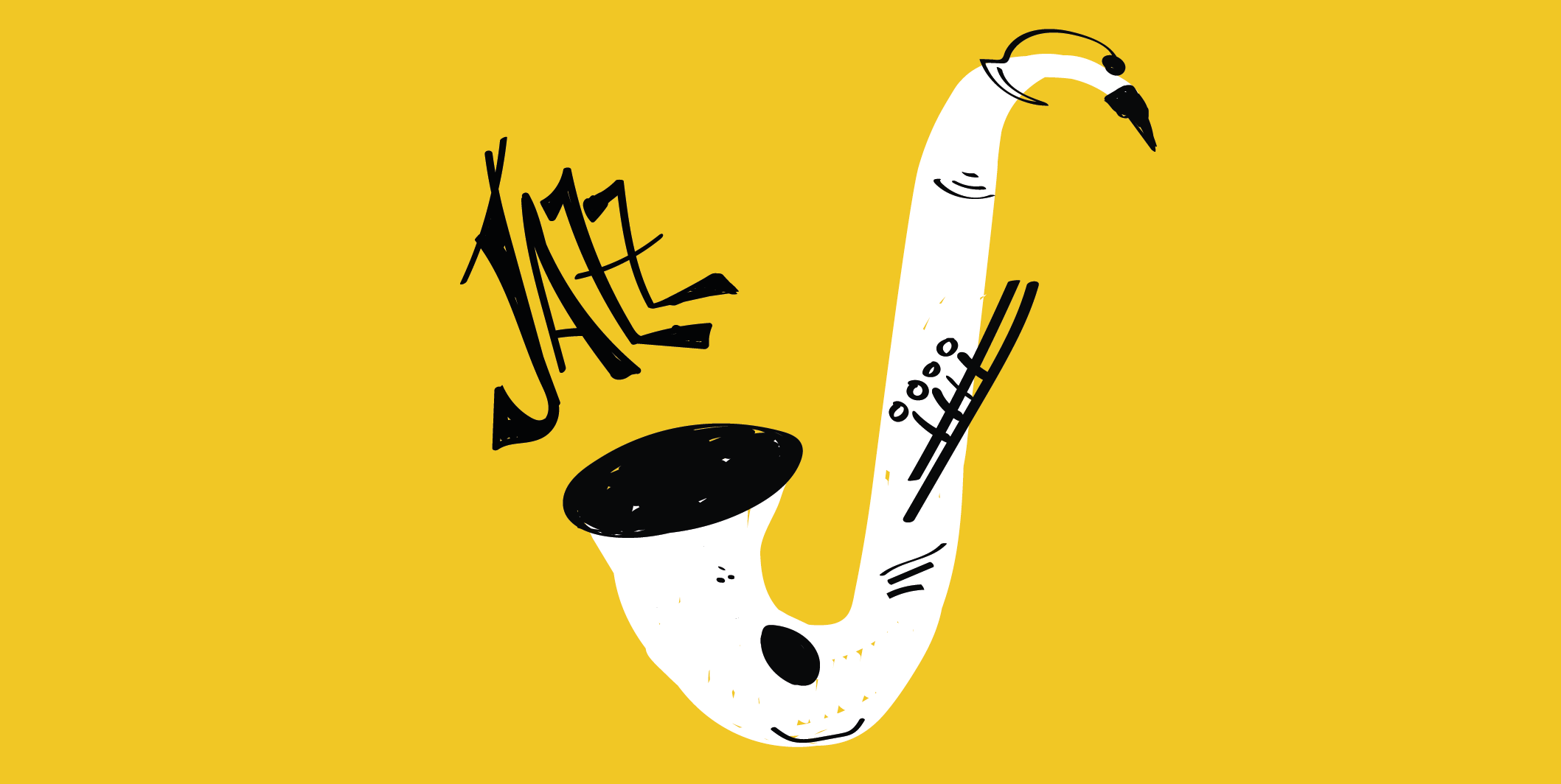 afiche con saxofón de jazz