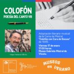 Colofón: Poesía del Canto VIII en el Museo Gabriela Mistral