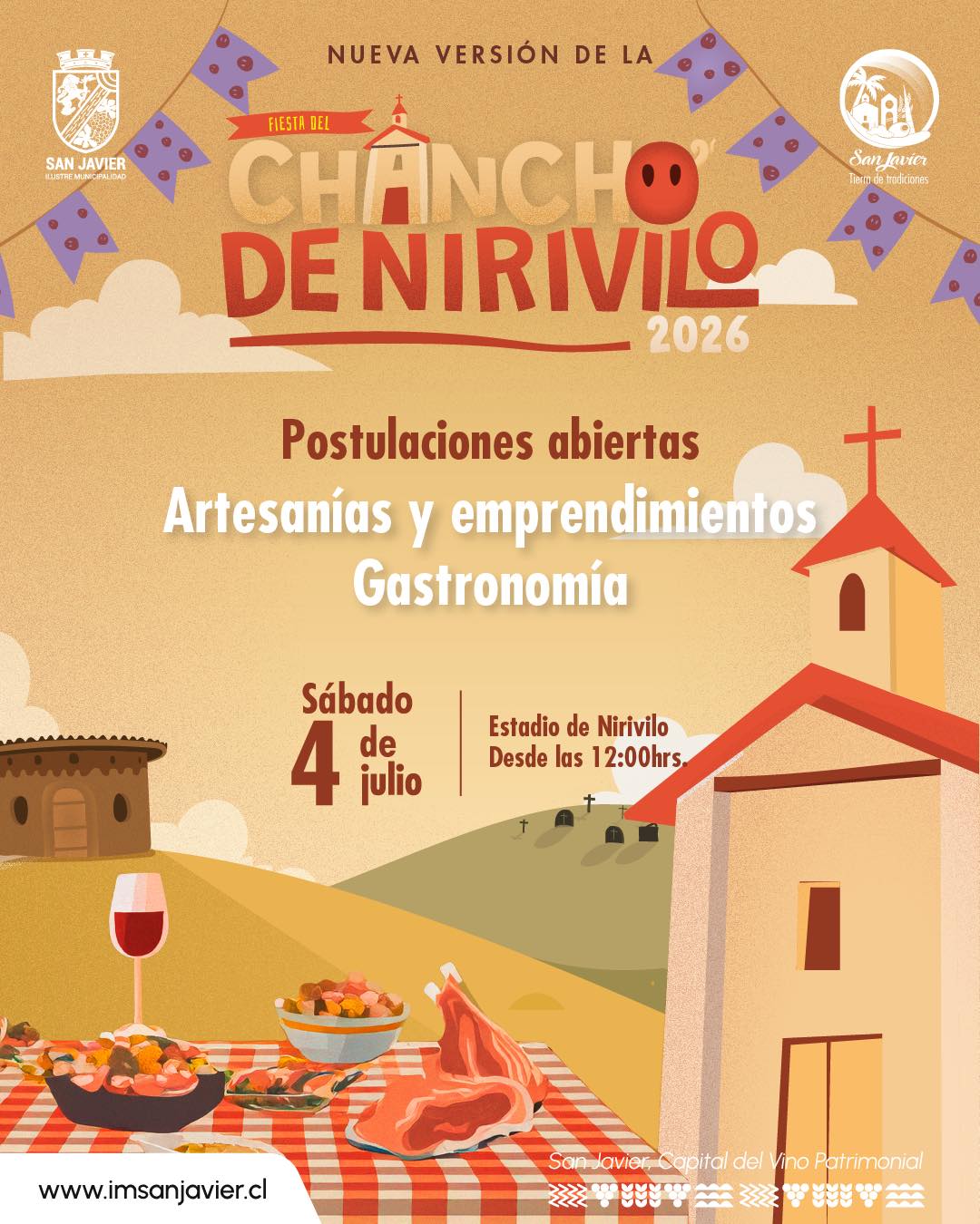 Afiche Fiesta Costumbrista del Chancho de Nirivilo.