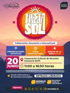 Afiche Fiesta del Sol en Recoleta.