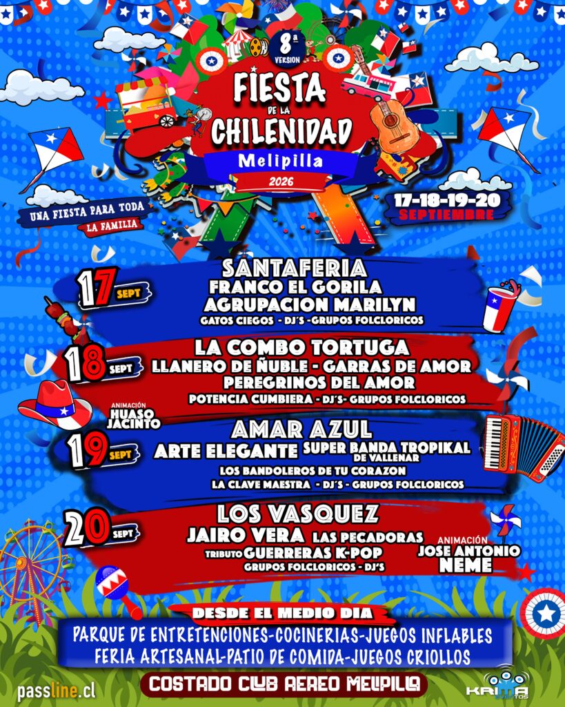 Afiche Fiesta de la Chilenidad Melipilla.