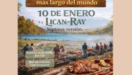 El asado de cordero más largo del mundo en Lican Ray