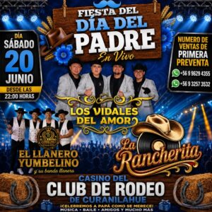 Afiche promocional del Día del Padre en Curanilahue.