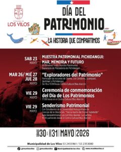 Afiche promocionando el Día del Patrimonio 2026 en Los Vilos.