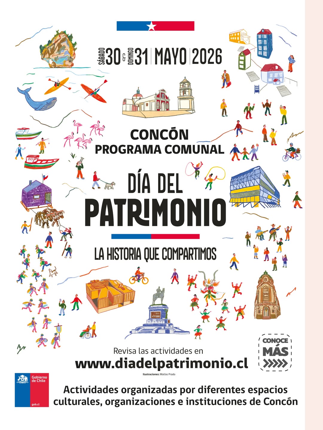 Afiche promocional del Día del Patrimonio en Concón.