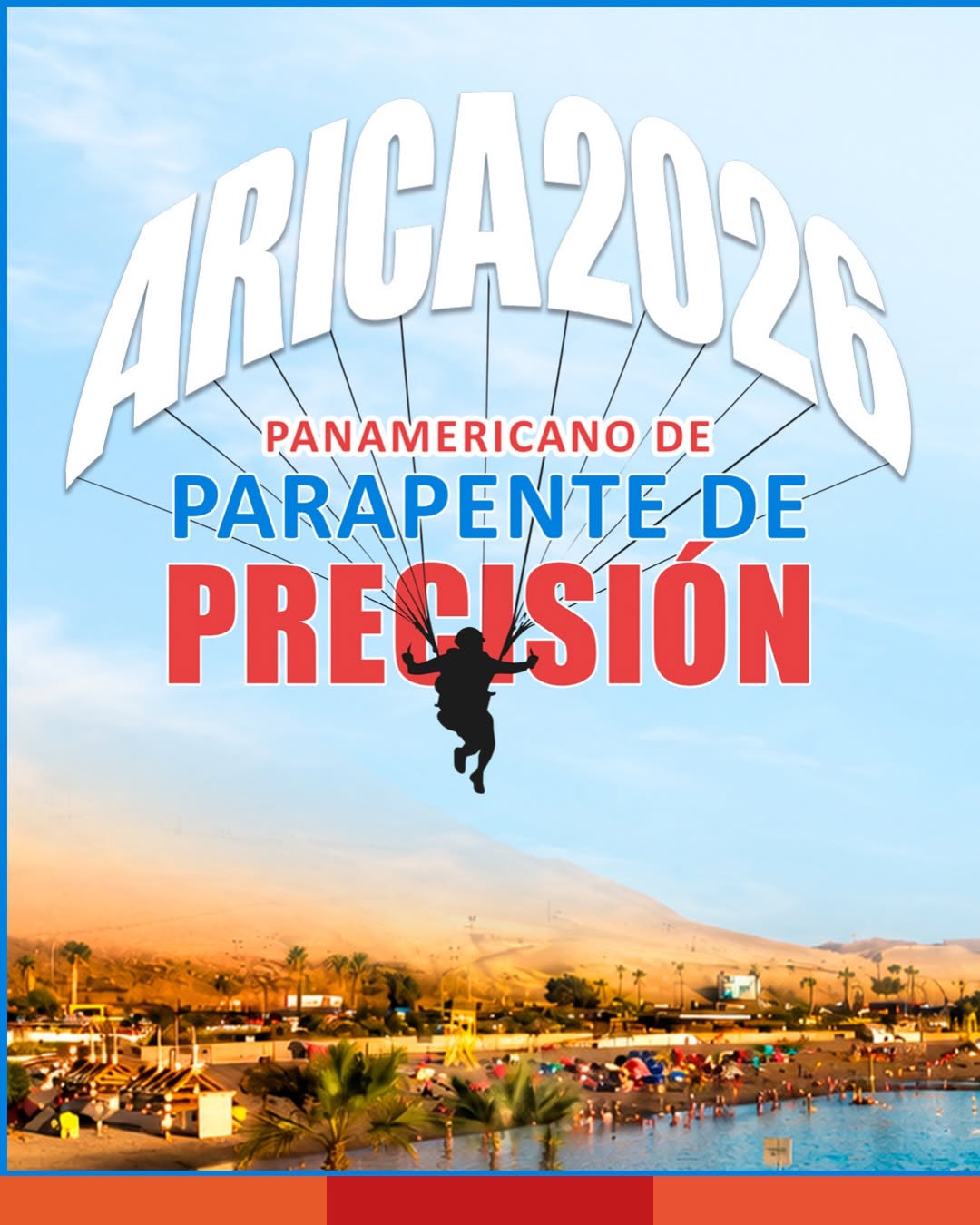 Afiche promocionando el Toreno Panamericano de Parapente de Precisión.