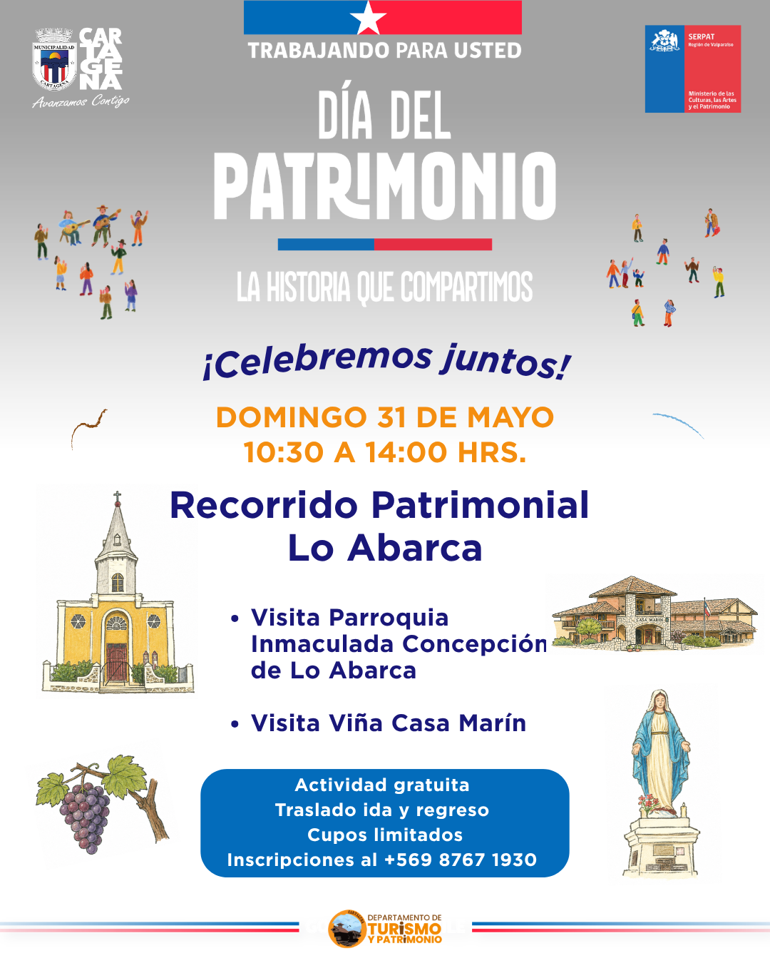 Afiche promocional del Recorrido Patrimonial Lo Abarca.