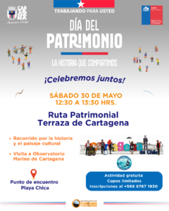 Afiche promocional de la actividad Ruta Patrimonial Terraza de Cartagena.