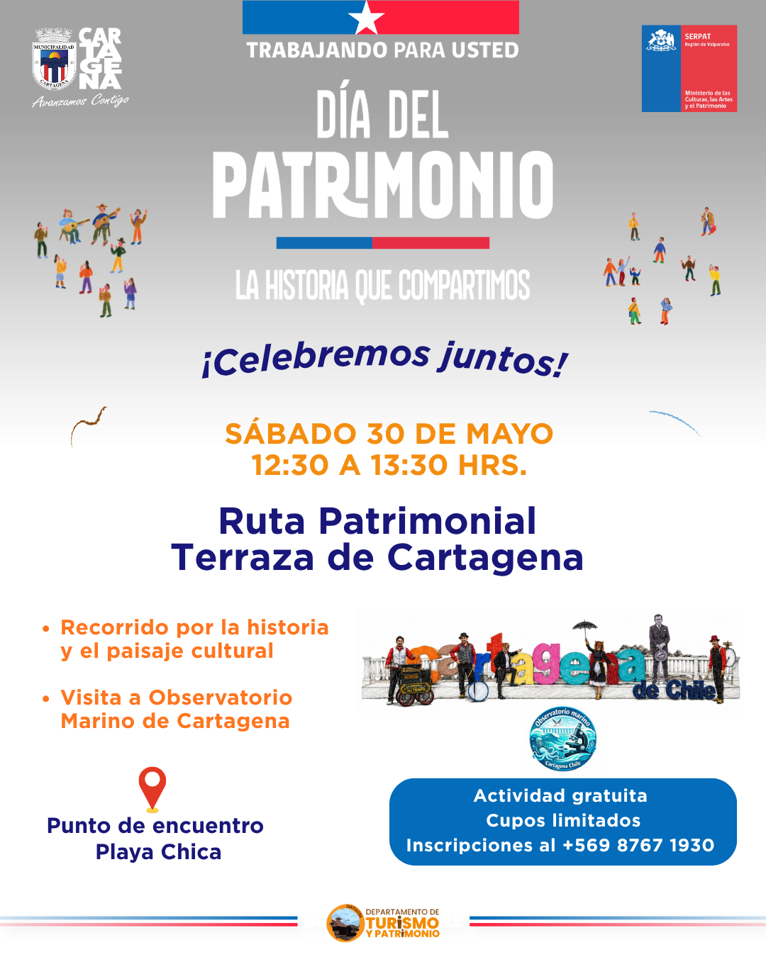 Afiche promocional de la actividad Ruta Patrimonial Terraza de Cartagena.