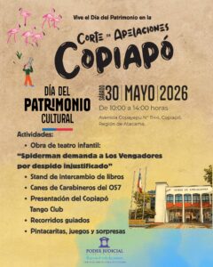 Afiche promocional de la obra Spiderman demanda a Los Vengadores en Copiapó.