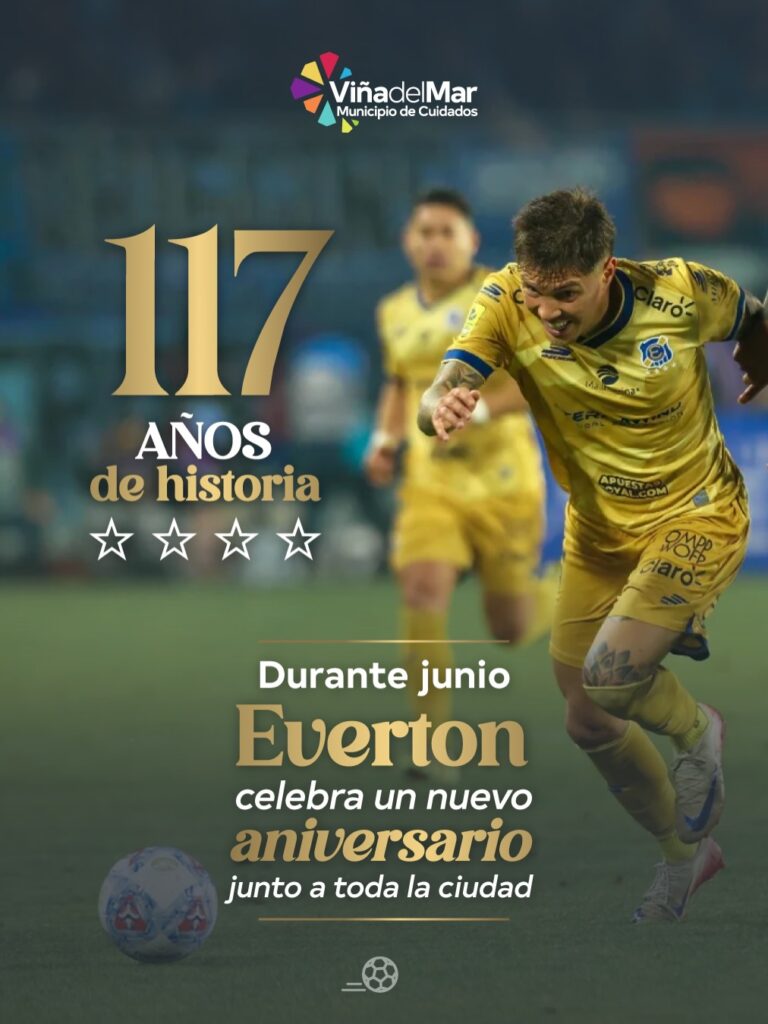 Afiche promocional del aniversario de Everton.