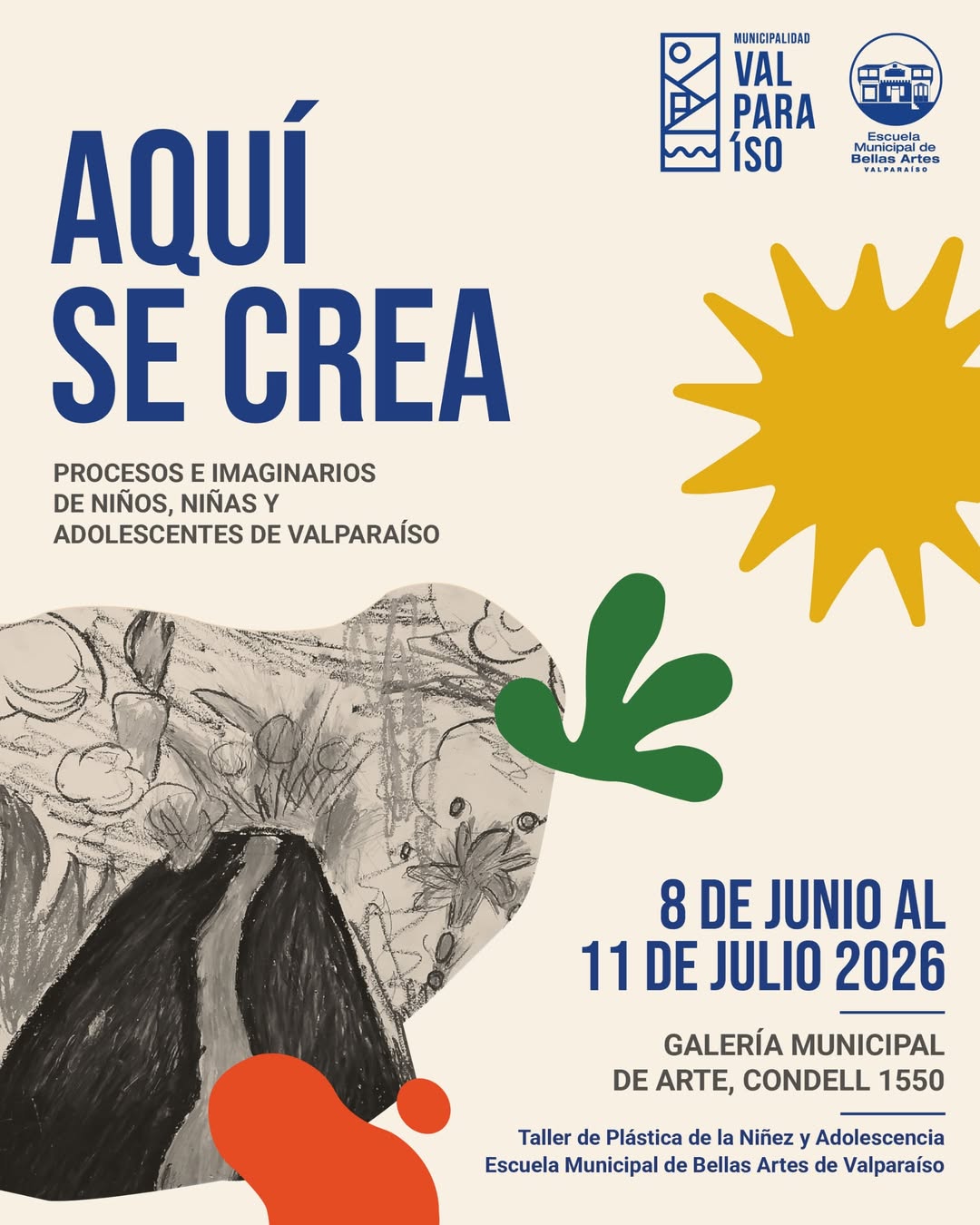 Afiche Aquí se crea en Valparaíso.