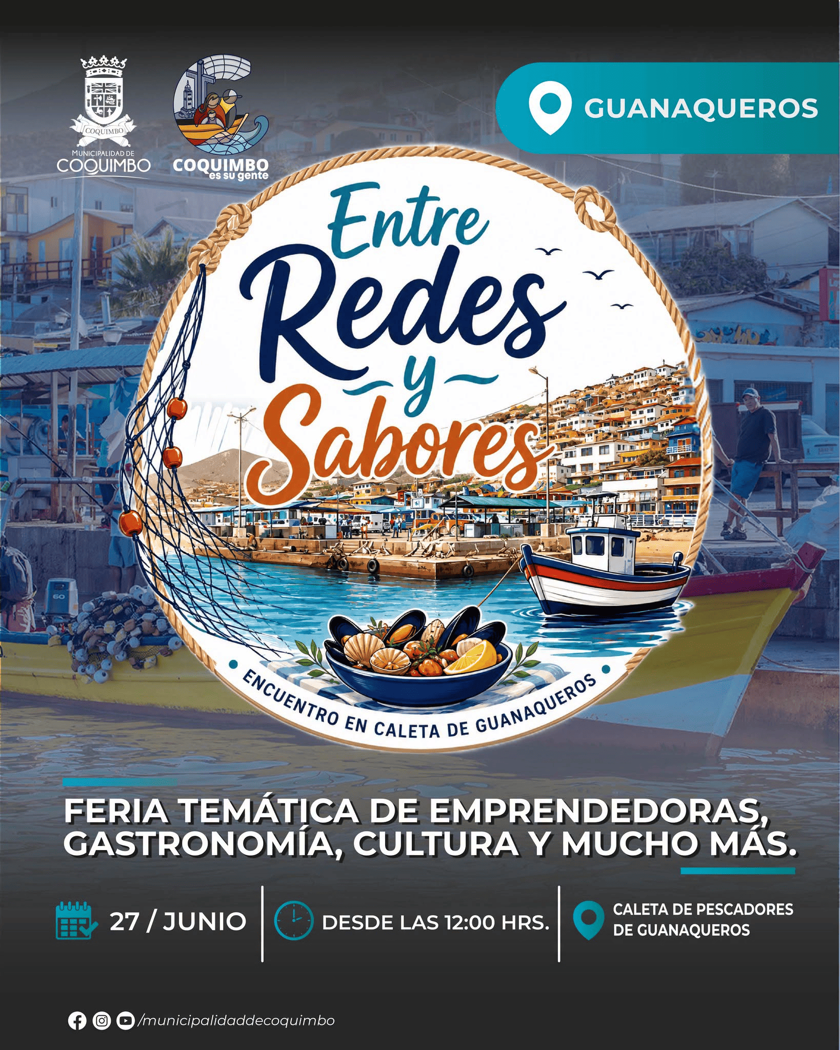 Afiche Entre Redes y Sabores.