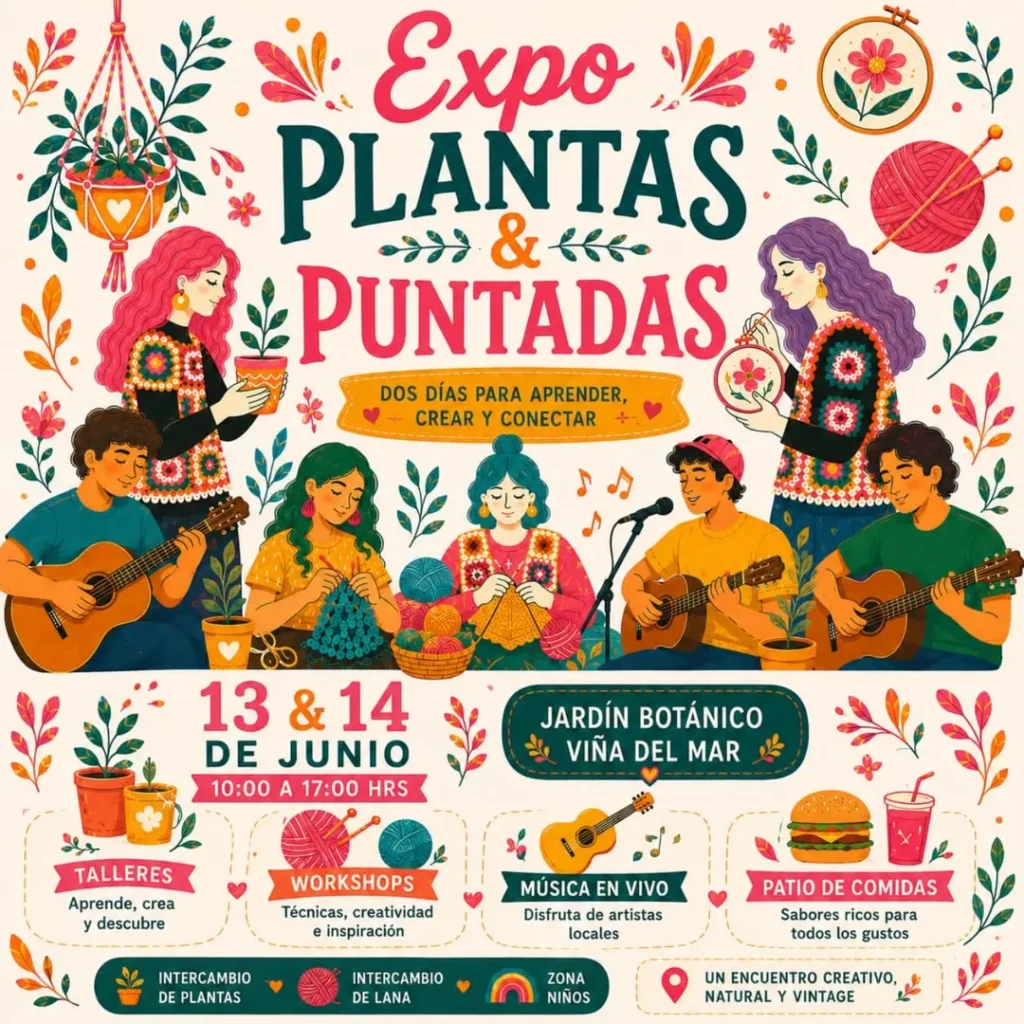 Expo Plantas y Puntadas en el Jardín Botánico de Viña del Mar.