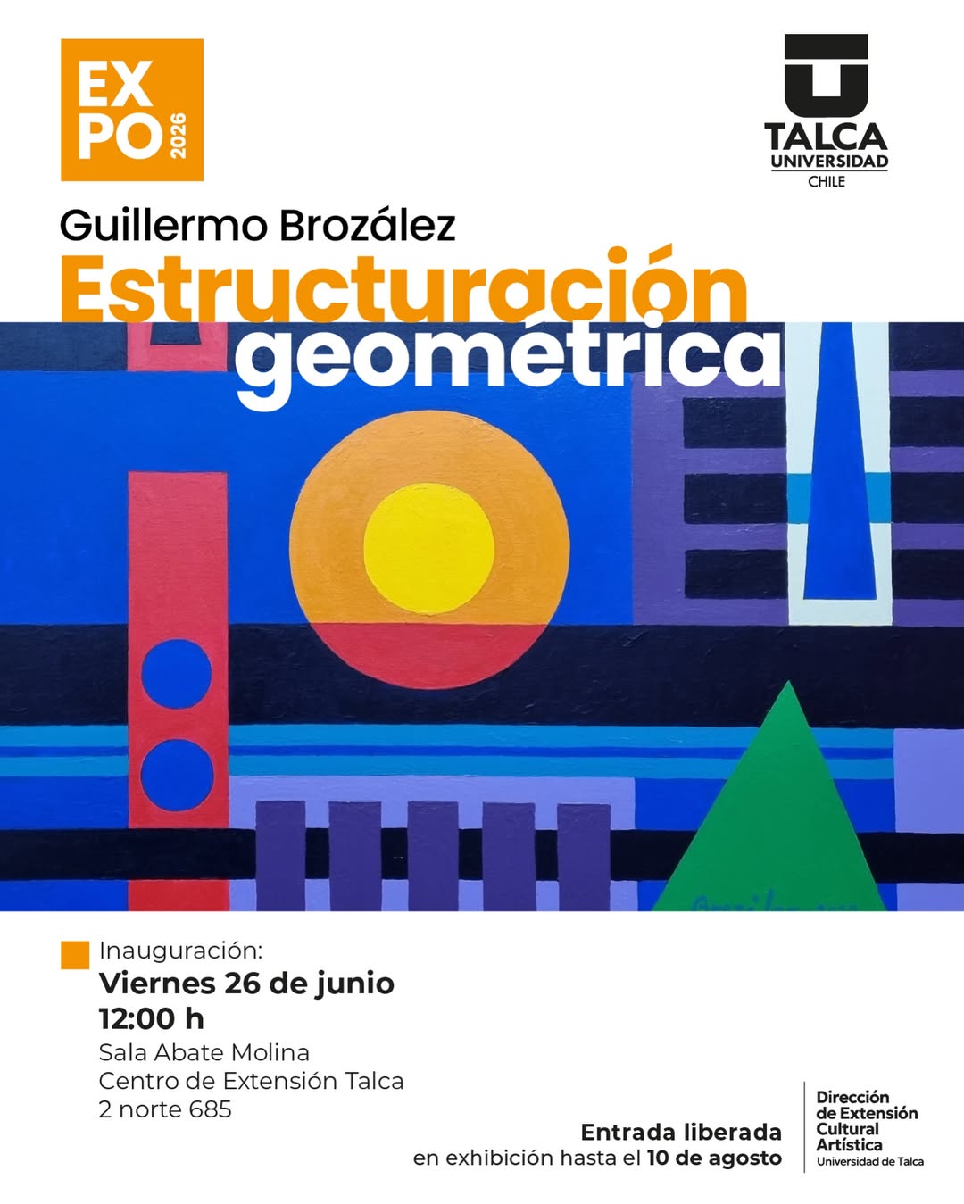 Afiche Exposición Geometría, color y emoción.