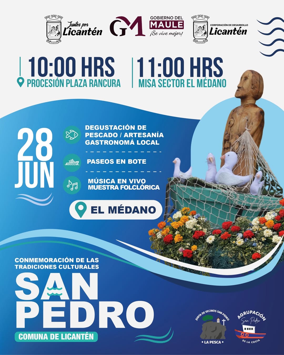 Afiche Fiesta San Pedro Licantén