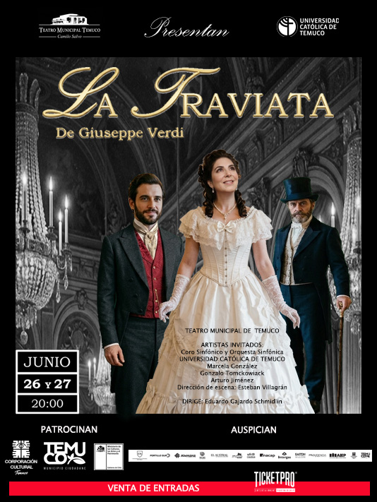 Afiche promocional de La Traviata.