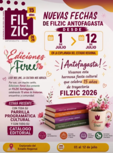 Afiche promocional FILZIC Antofagasta