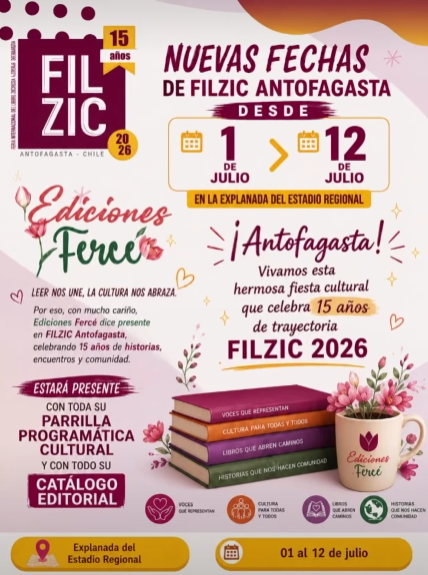 Afiche promocional FILZIC Antofagasta