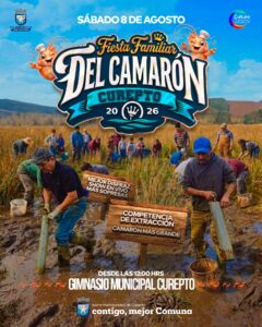 Afiche fiesta familiar del camarón en Curepto.