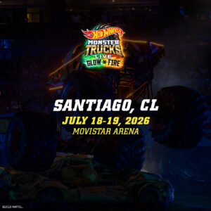 Afiche promocional Hot Wheels Santiago.