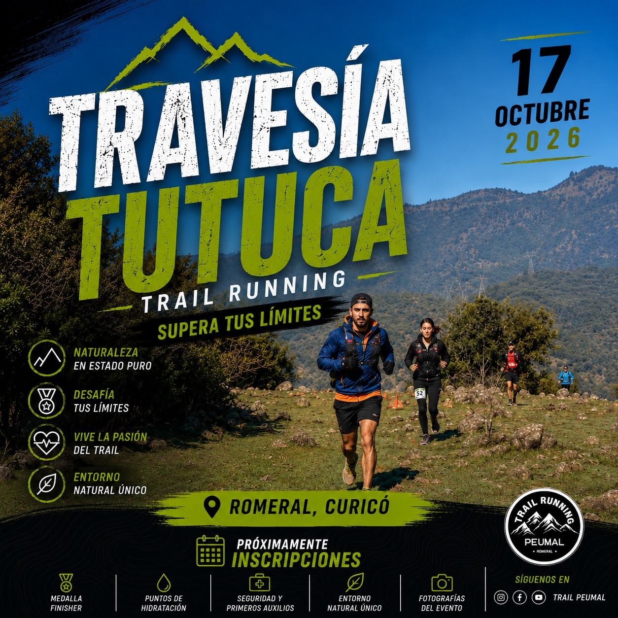 Afiche travesía tutuca trail running