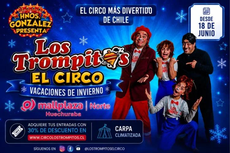Afiche Circo Los Trompitos.
