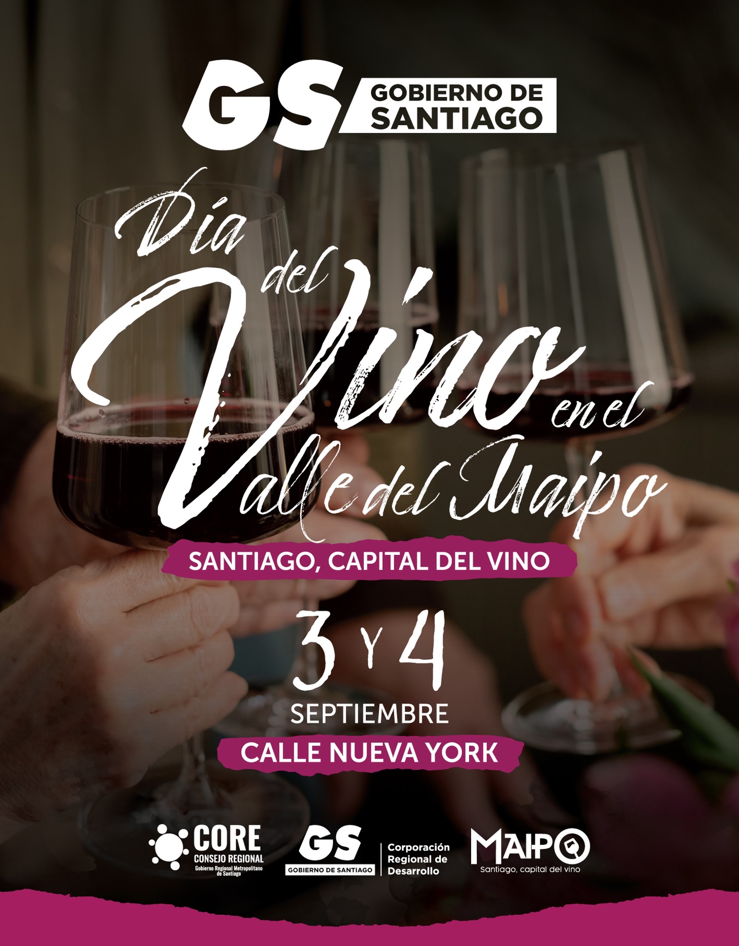 Afiche Día del Vino en el Valle del Maipo.