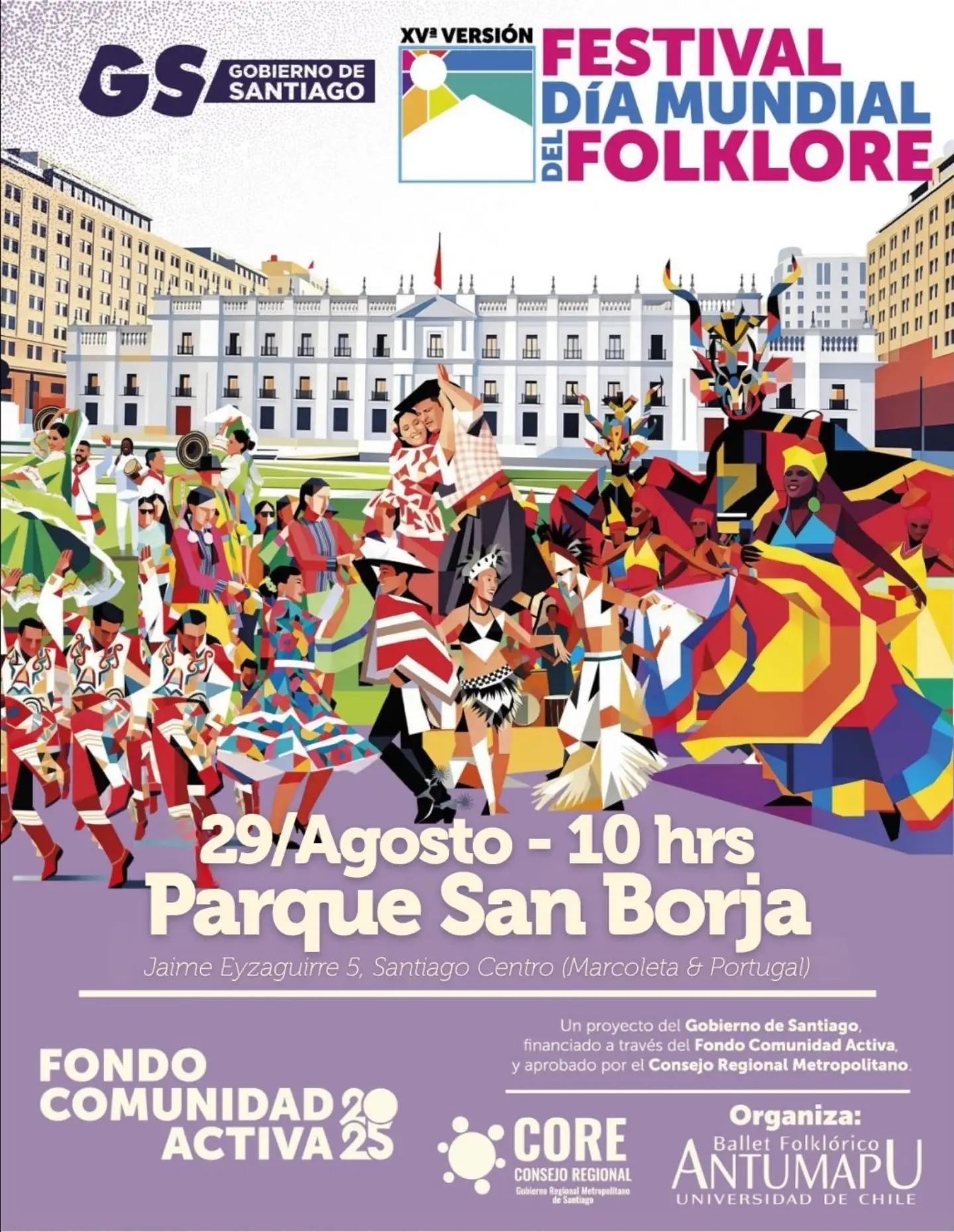 Afiche Día Mundial del Folklore.