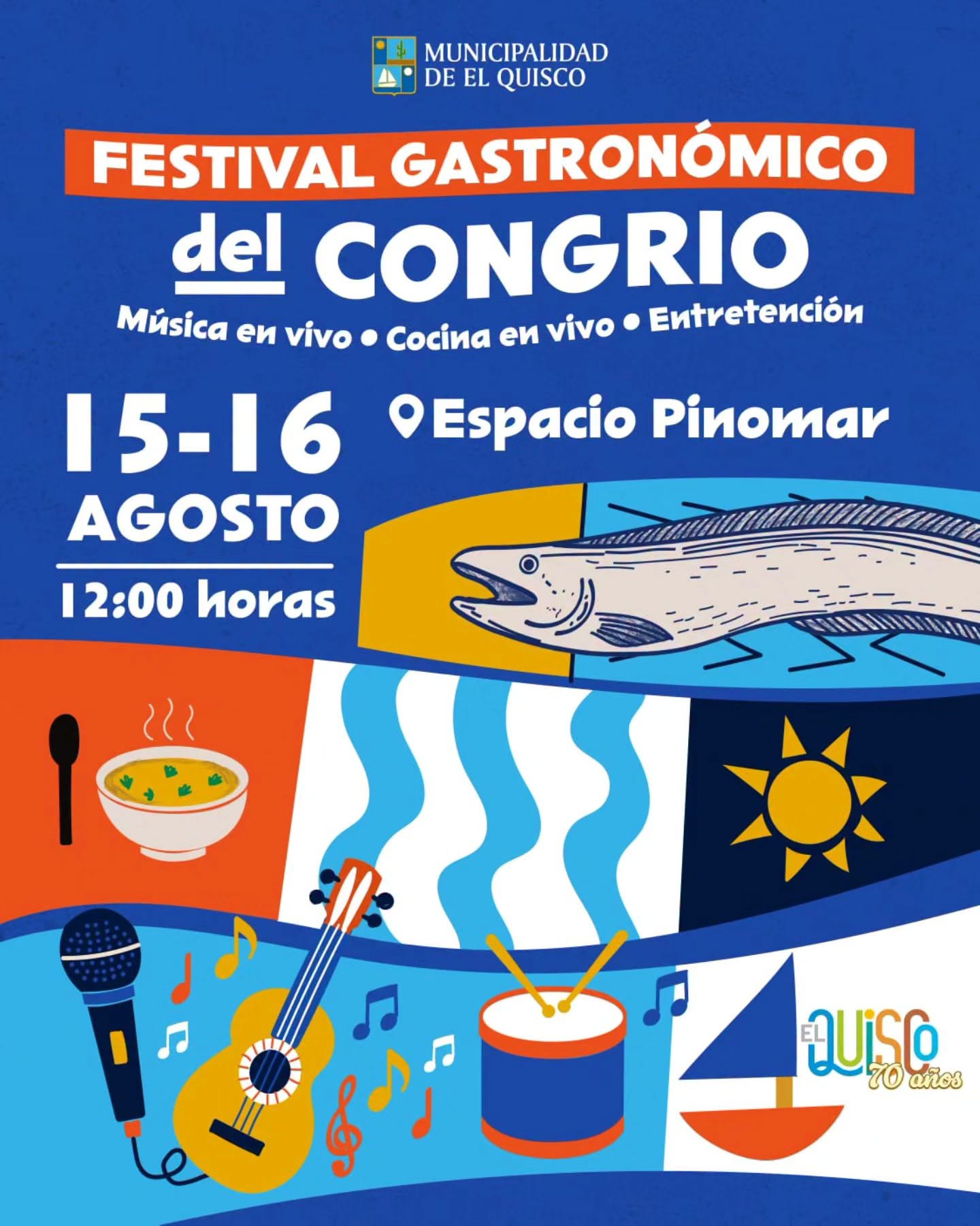 Afiche oficial Festival Gastronómico del Congrio.