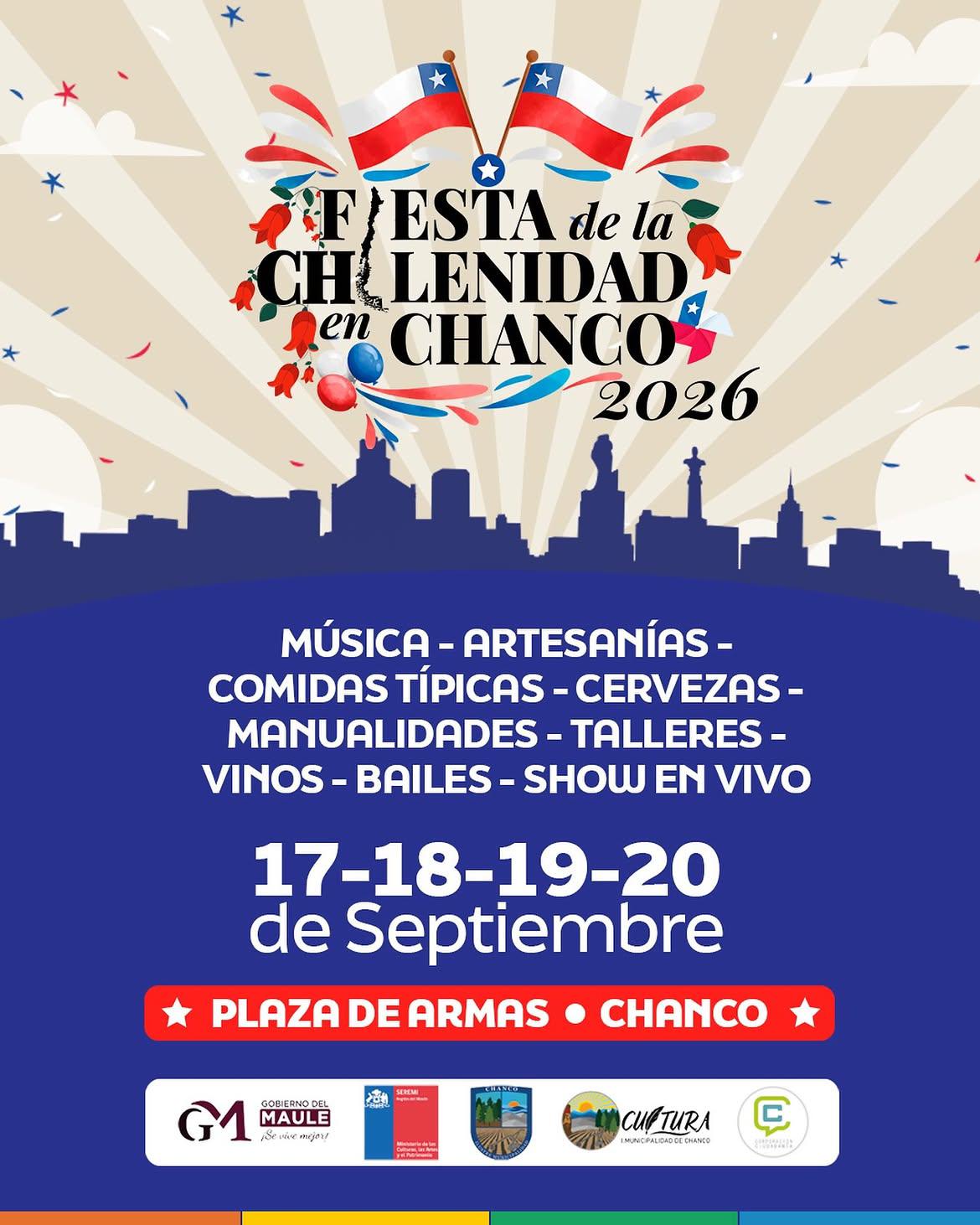 Afiche Fiesta Chilenidad Chanco.