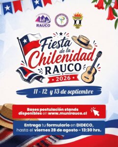 Afiche Fiesta de la Chilenidad de Rauco.