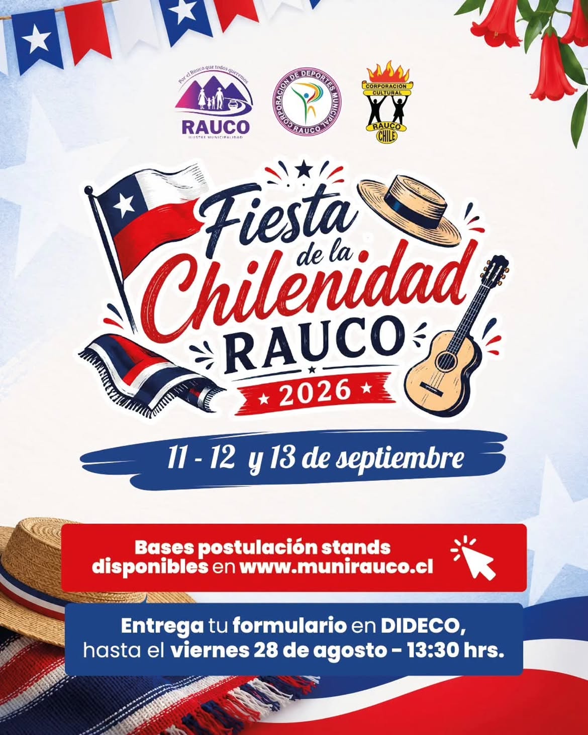 Afiche Fiesta de la Chilenidad de Rauco.