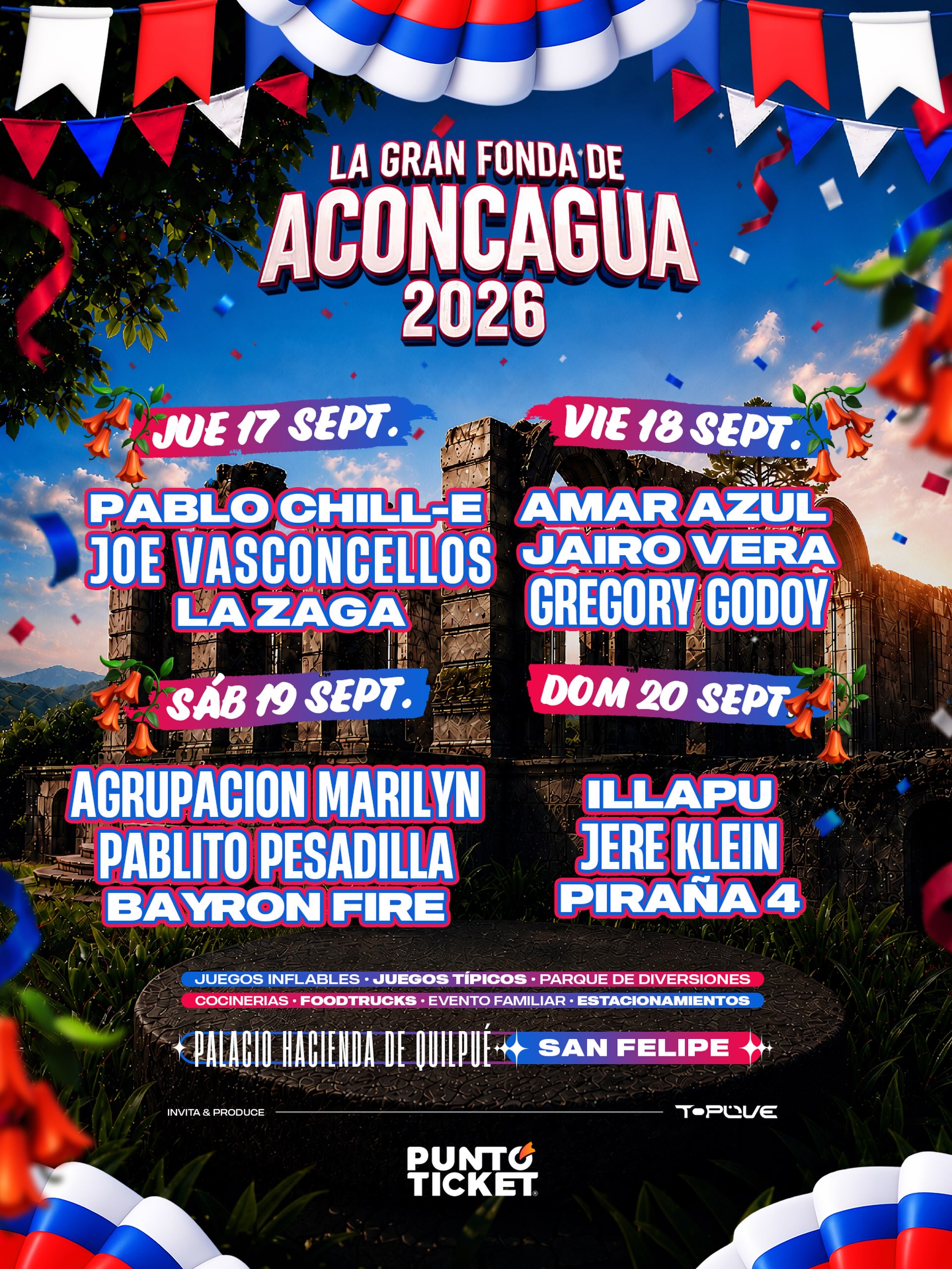 Afiche la Gran Fonda de Aconcagua.