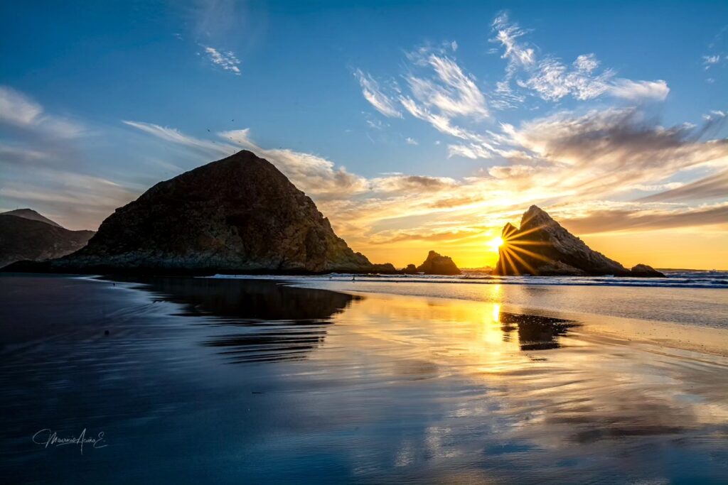 Atardecer en la Playa de Topocalma.