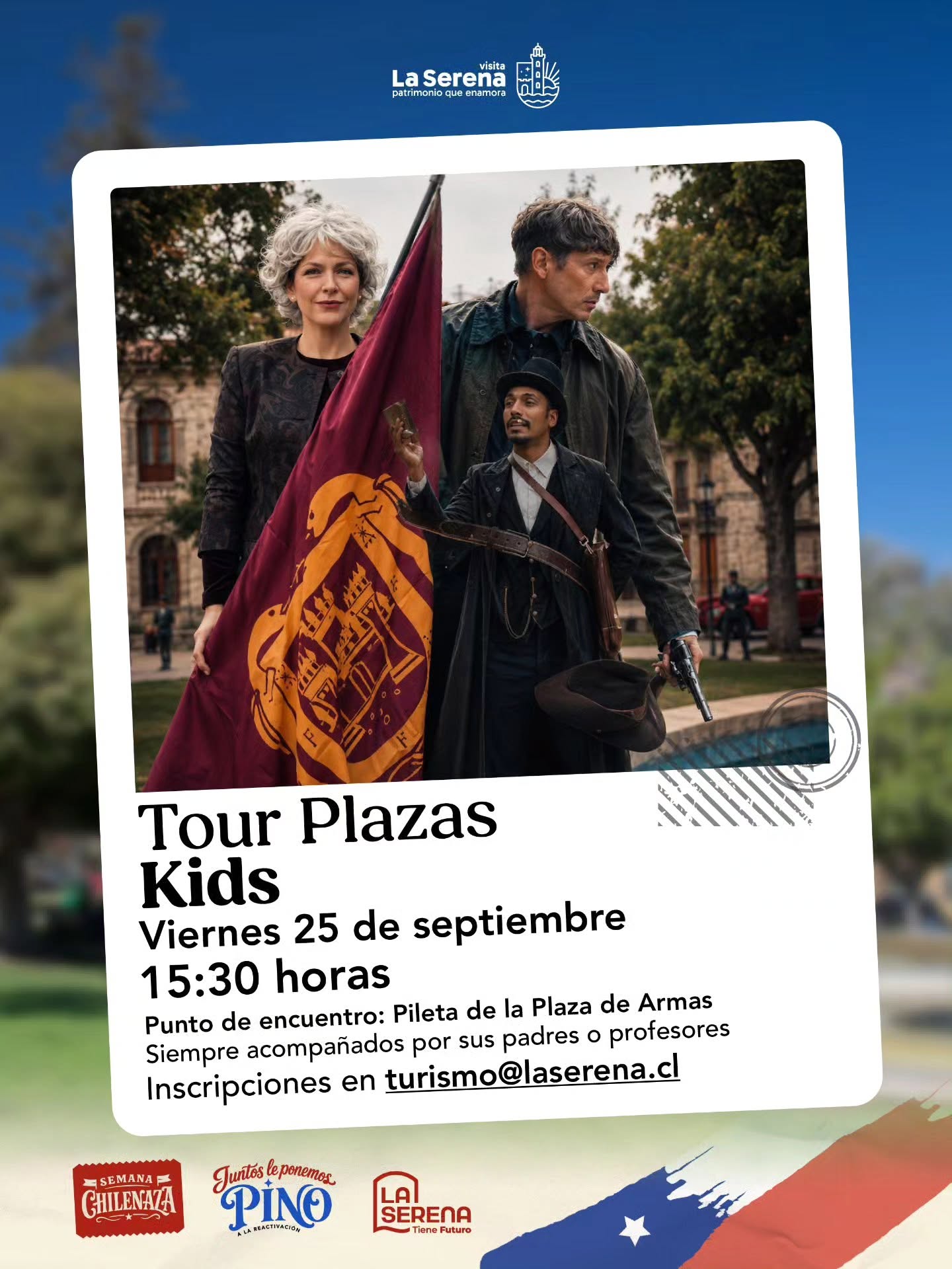 Afiche Tour Plazas Kids La Serena.