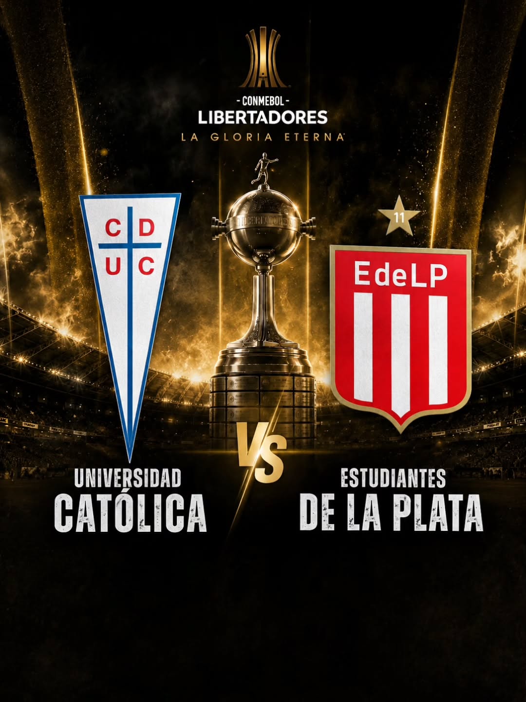 Gráfica partido Universidad Católica vs Estudiantes de la Plata.