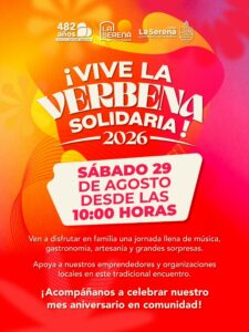 Afiche oficial Verbena Solidaria La Serena.